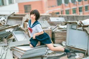 《天台jk》｜蠢沫沫 · 40张写真