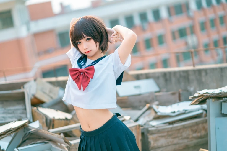 《天台jk》｜蠢沫沫 · 40张写真