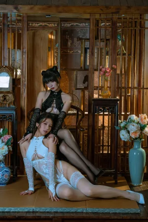 《NO.52 – 缠绵2》｜轩萧学姐&奶桃桃 · 14张写真、1 个视频