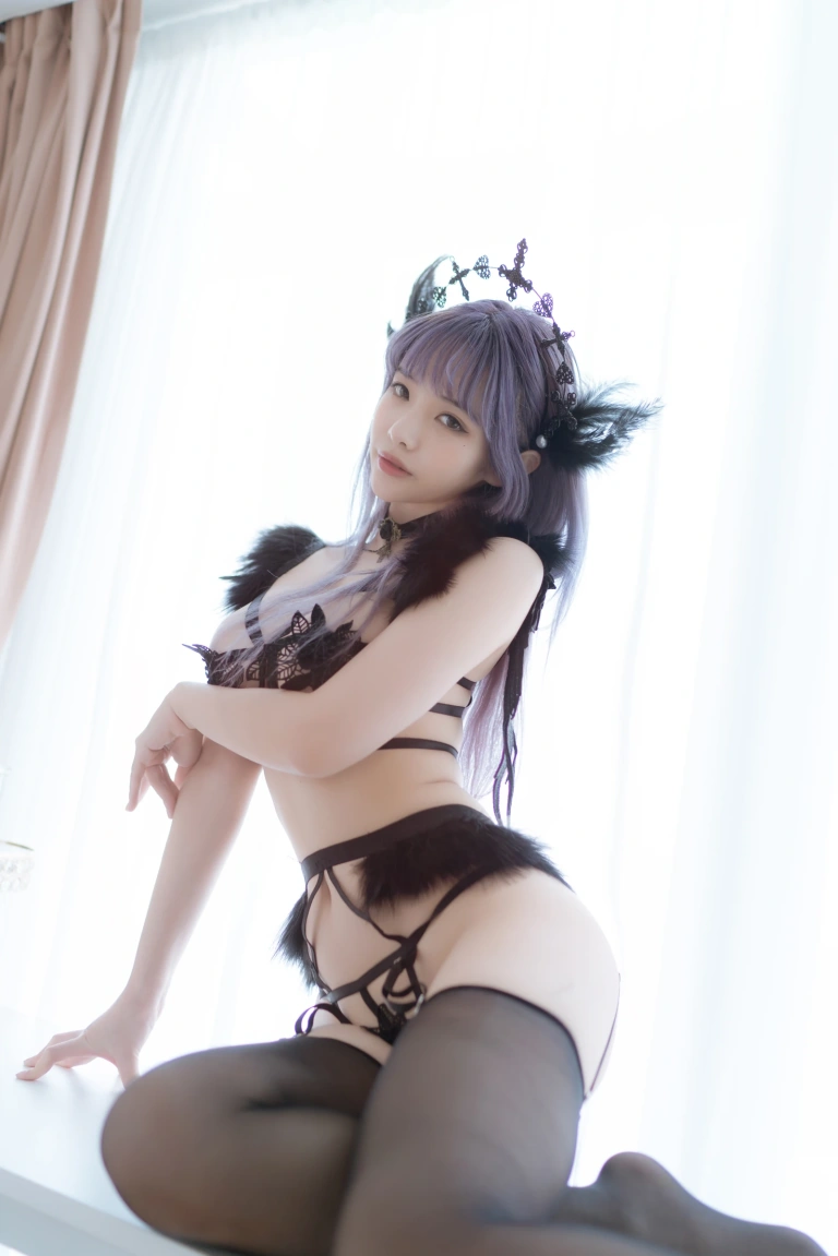 《黑色天使》｜雯仔不讲道理 · 46张写真