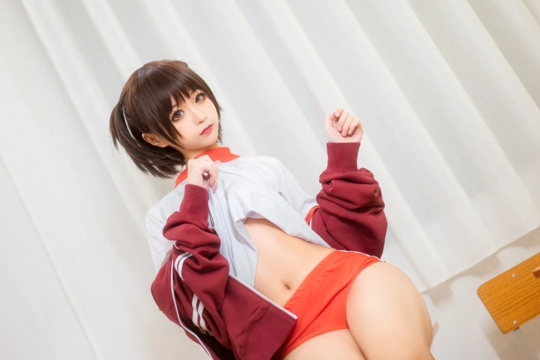 《体操服红》｜蠢沫沫 · 45张写真