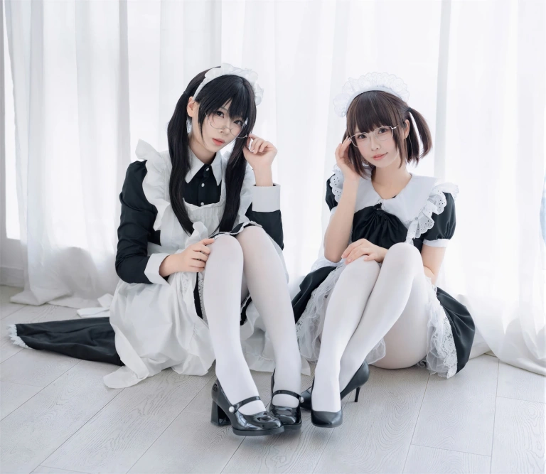 《NO.96 – 双人女仆》｜轩萧学姐&雪香川SUI · 110张写真、1 个视频