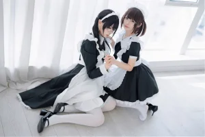 《NO.96 – 双人女仆》｜轩萧学姐&雪香川SUI · 110张写真、1 个视频