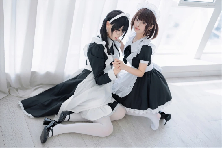 《NO.96 – 双人女仆》｜轩萧学姐&雪香川SUI · 110张写真、1 个视频