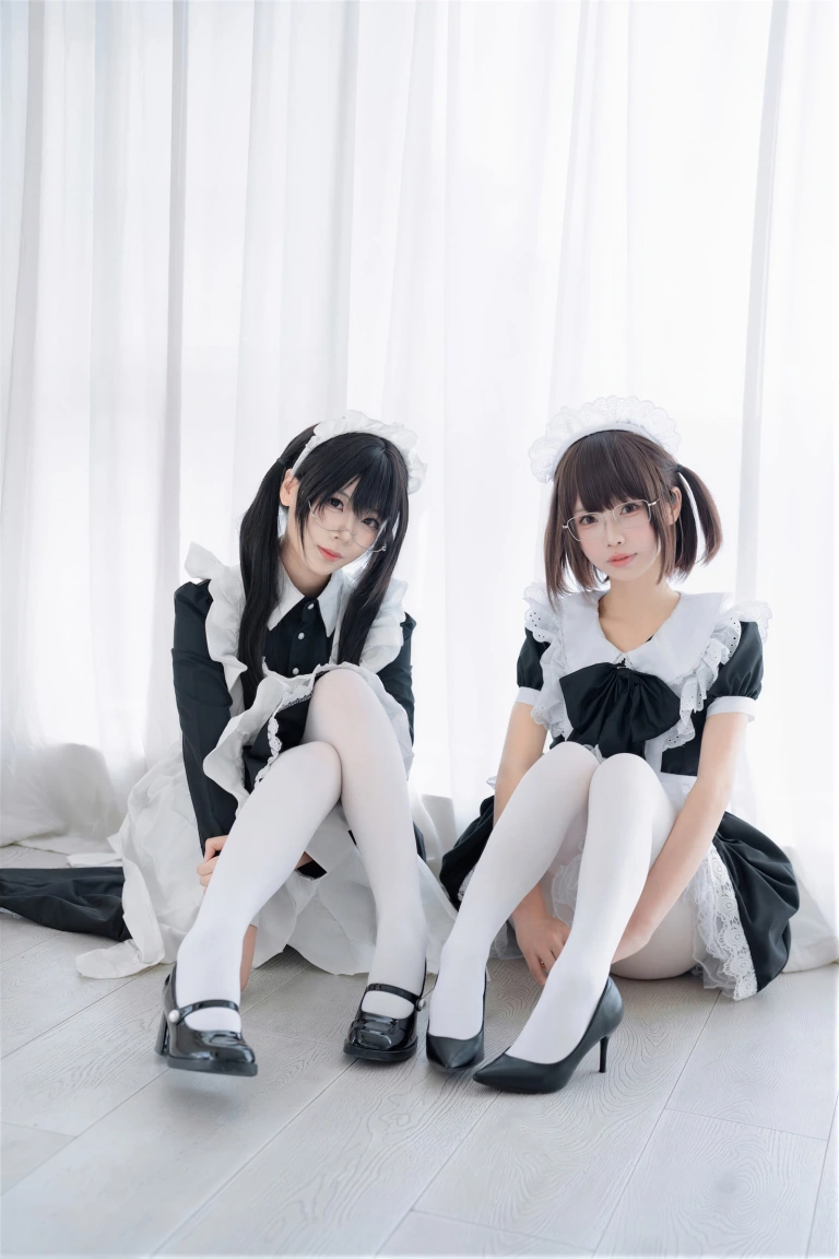 《NO.96 – 双人女仆》｜轩萧学姐&雪香川SUI · 110张写真、1 个视频
