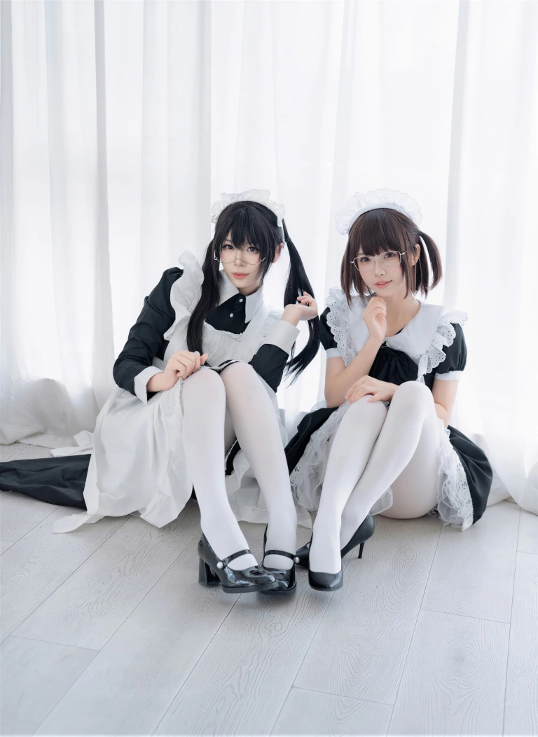 《NO.96 – 双人女仆》｜轩萧学姐&雪香川SUI · 110张写真、1 个视频