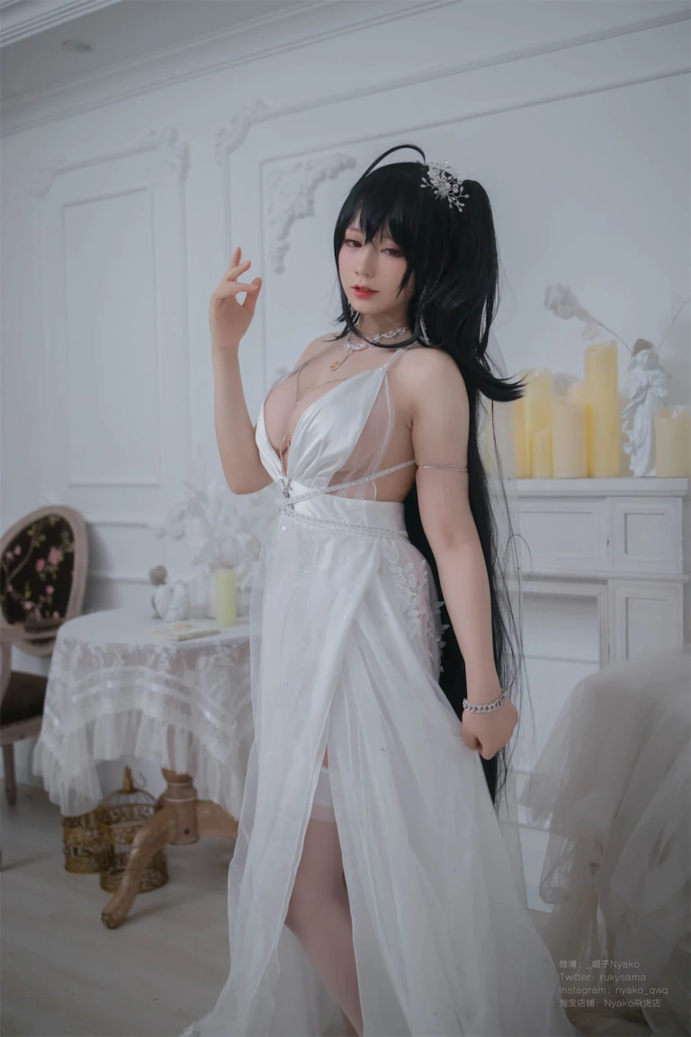 《大凤纯白婚纱》｜Nyako喵子 · 65张写真