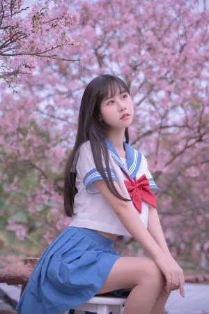 《樱花jk》｜萌芽儿o0 · 30张写真