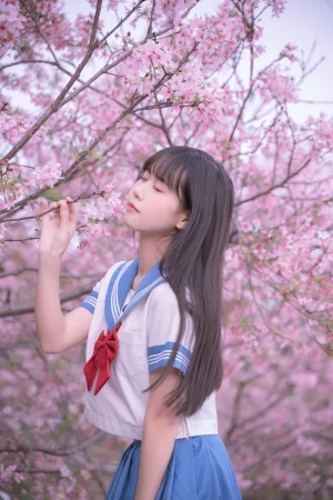 《樱花jk》｜萌芽儿o0 · 30张写真