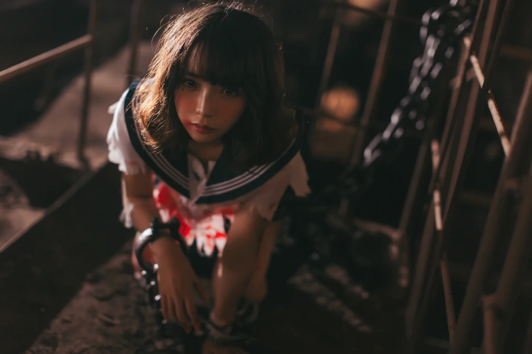 《VOL.01 制服写真集 血腥JK（被囚禁的少女）》｜疯猫ss · 28张写真