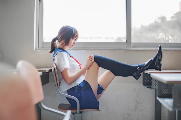 《VOL.02 制服写真集 同桌的水手服》｜疯猫ss · 41张写真