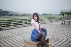 《天台JK》｜疯猫ss · 30张写真
