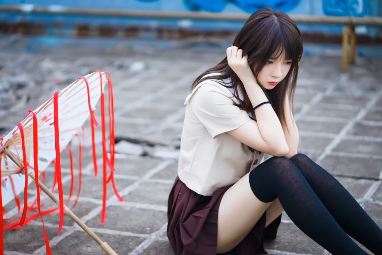 《丝袜狂想曲（伞）》｜疯猫ss · 42张写真