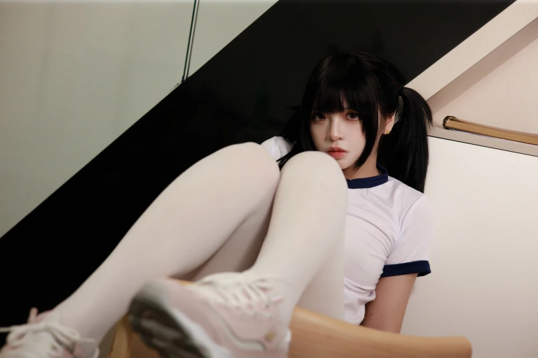 《白色情人节福袋 体操服》｜疯猫ss · 40张写真