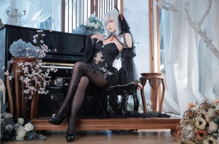 《原神 申鹤同人黑婚纱》｜封疆疆v · 20张写真