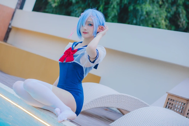 《Patreon 蕾姆泳装》｜幼愛Youmeko · 18张写真