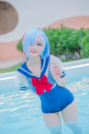 《Patreon 蕾姆泳装》｜幼愛Youmeko · 18张写真