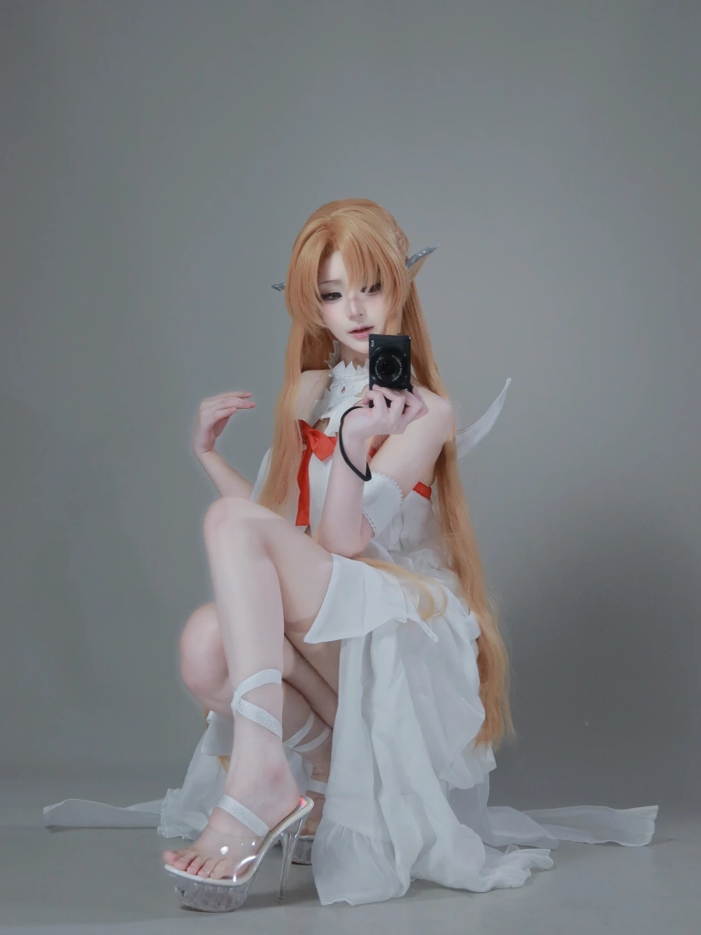 《刀剑神域 亚丝娜·精灵囚服》｜幼愛Youmeko · 54张写真、4 个视频